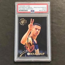 1994-95 Topps Stadium Club #126 Mahmoud Abdul-Rauf Signed PSA Slabbed Nuggets