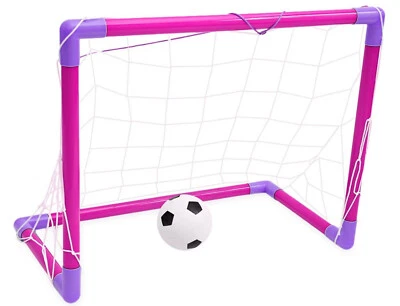 QUICKDRAW Pink Football Goal Lioness Girls Sports Outdoor Training Soccer With Net