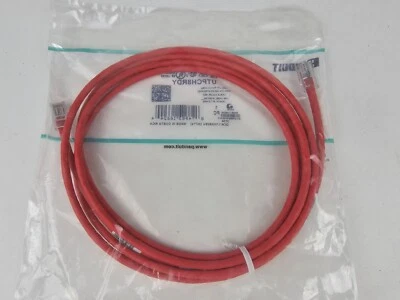 Panduit UTPCH8RDY TX6E 8ft UTP Red Patch Cord (2.44m) T568A, CM, 24AWG Stranded - Image 1 of 4