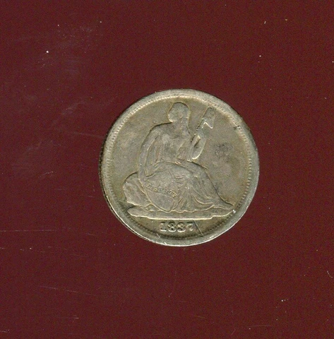 1837 Seated Liberty Dime | Very Fine | 682,500 Mintage | Philadelphia | CP2805 Cover