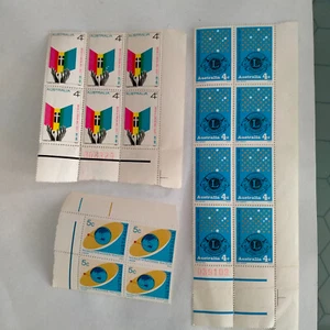 Australian stamps blocks of 4,6, AND 8 BIBLE SOCIETY LIONS WEATHER WATCH-3 - Picture 1 of 14