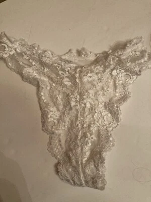 Tanga de encaje blanco vintage nueva sin etiquetas LaPerla talla 3 Italia Foto 1 de 2