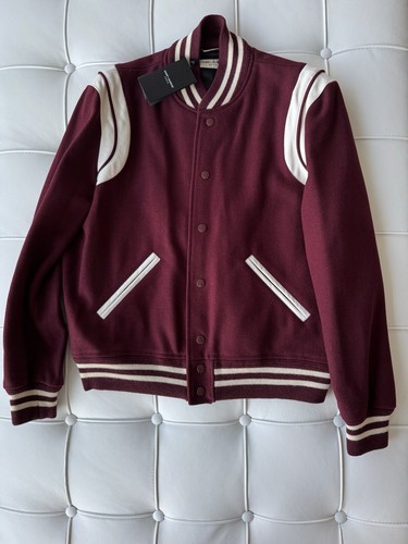 SAINT LAURENT (YSL) Giacca Teddy Saint Laurent taglia 50 bordeaux