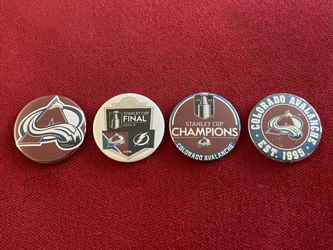 Colorado Avalanche Stanley Cup Champs memorabilia -  4 x 1.75" fridge magnets Cover