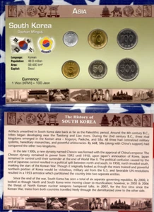 Littleton World Coin Set Korea 1983-2008 UNC 500 Won 2006 100 Won 2008 - Picture 1 of 2