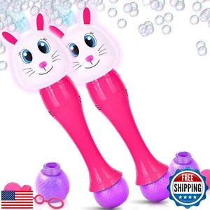 ArtCreativity Easter Bunny Bubble Wand (2 Pack), Easter Basket Stuffers for T - Picture 1 of 5