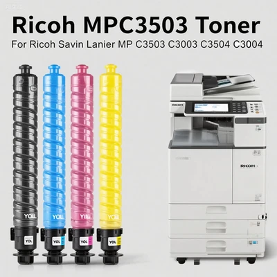 Ricoh Toner Cartridge Compatible for MPC3503 MPC3003 MPC3504 MPC3004 4PK Set - Image 1 of 4
