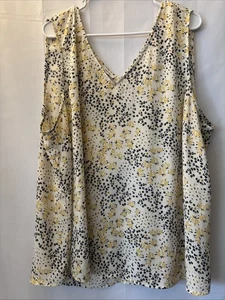 Maurices Floral Sheer Tank Top Womens Size 2X? Dainty Fairy V-Neck Summer - Picture 1 of 6