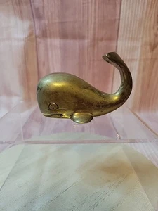 Figura pisapapeles ballena de latón vintage aprox. 3,5 - Imagen 1 de 8