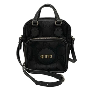 Auth GUCCI Gucci Off The Grid 625850 Black Nylon Jacquard Leather Handbag - Picture 1 of 20