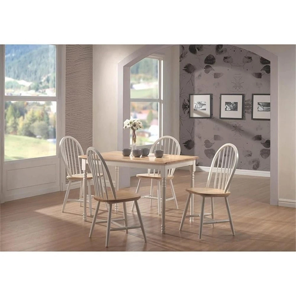 Coaster Home Furnishings 4129 Country Dining Chair Set of 4 Natural and White