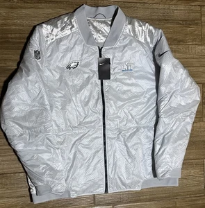 Philadelphia Eagles Super Bowl LII 52 NFL Football Nike Gray Coat Jacket Sz. 3XL - Picture 1 of 5