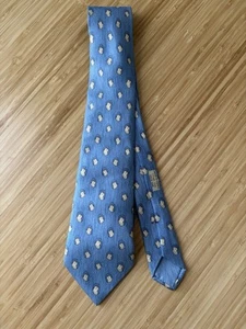 Hermes blue silk tie Made in France in great condition! - Picture 1 of 1