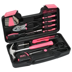 39pz Kit Attrezzi Casa Piccolo Set Attrezzi con Cassetta Attrezzi Ottimo per Garage Ufficio VO - Foto 1 di 10