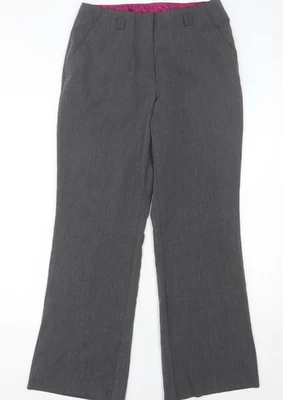 David Emanuel Women’s Grey Size 10 Straight Leg Dress Trousers - Image 1 of 4