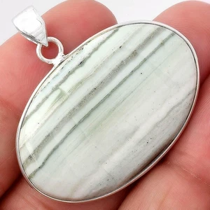 Natural Saturn Chalcedony 925 Sterling Silver Pendant Jewelry P-1001 - Picture 1 of 5