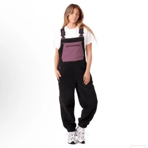 Salopette bavaglino donna Dakine Skadi in pile nero viola taglia small autunno 25 nuova senza etichette - Foto 1 di 9