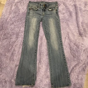 Vintage American Eagle Original Boot Low Rise Denim Jeans Women’s Size 4 Stretch - Picture 1 of 8