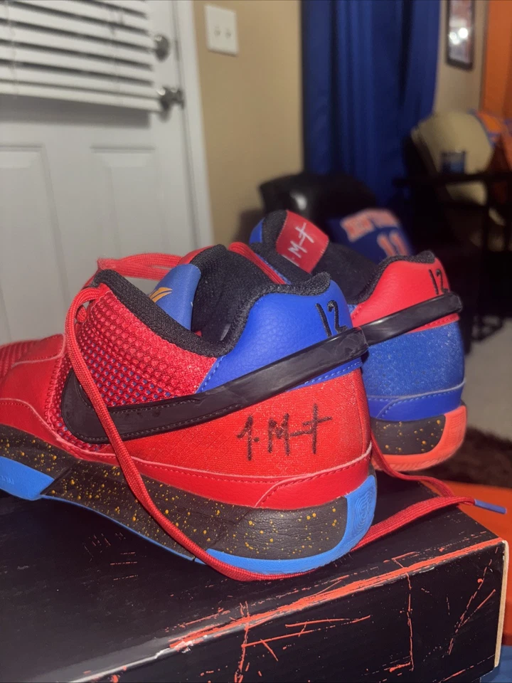 Tênis de basquete masculino Nike Ja 1 Hunger tamanho 7.5 azul e vermelho DR8785 - Imagem 1 de 4