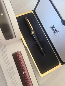 Montblanc Deploma 149 Fountain Pen OBB, 18K, Gold Nib,+ Box + Book, nice item. - Picture 1 of 24