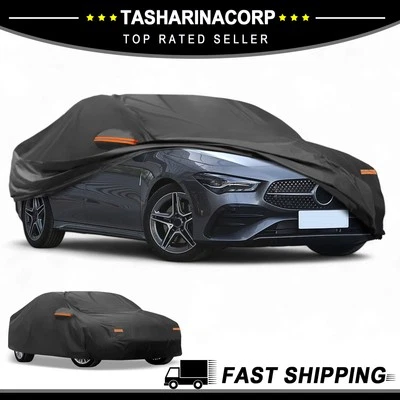 Car Cover Waterproof All Weather for Mercedes Benz CLA 2013-2024 Black 190T-PU - Image 1 of 4