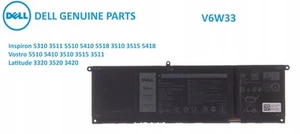 Bateria Dell V6W33 Inspiron: 5310, 3511, 5510, 5410, 5518, 3510 Oryginalna - Zdjęcie 1 z 4
