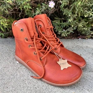 Vivobarefoot Mens 44 Shoes Pilgrim Leather Brown-Orange Ankle Mid Top NEW! - Picture 1 of 8