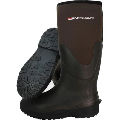 Paramount TREAD-LITE Rubber/Neoprene Knee Boot Brown - 10 - Image 1 of 3