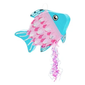 Pull String Fish Pinata for Girls, Ocean, & Mermaid Theme Birthday - Under th... - Picture 1 of 9