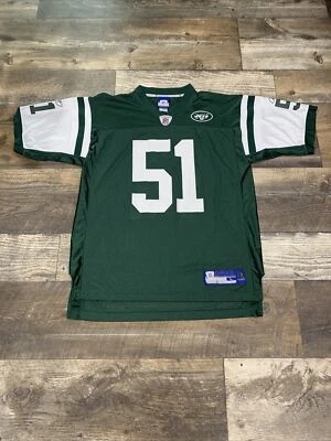 REEBOK NEW YORK JETS JONATHAN VILMA #51 NFL ON FIELD JERSEY MENS SIZE L - Image 1 of 3