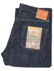 Samurai $350 15oz Otokogi Selvedge Denim '44 WWII Wide Straight Jeans S2000HX 34 - Picture 1 of 8