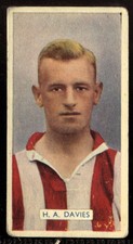 Tobacco Card, Carreras, FAMOUS FOOTBALLERS, 1935, H A Davies, Stoke City, #48