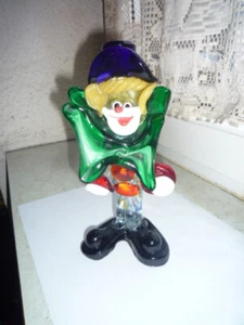 Murano Clown, Zirkus, mundgeblasen, Glas, 20,5 cm - Bild 1 von 7