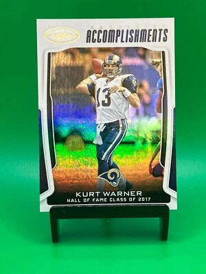 2017 Panini Certified Football Accomplishments #22 Kurt Warner Rams - Image 1 of 2