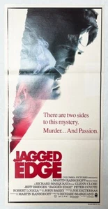 Jagged Edge Glen Close Jeff Bridges Original 1985 Australian Daybill - Imagen 1 de 1
