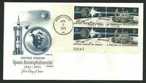 US 1971 SC#1435b P# BL.4 SPACE ACHIEVEMENT DECADE FDC COVER - ARTMASTER CACHET - Picture 1 of 2