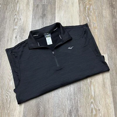 Camisa Pullover "NUEVA" EVERLAST Performance 1/4 Cremallera Negra Ropa Activa Para Hombre Mediana Foto 1 de 4