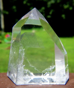 Polished Phantom Quartz Crystal with Outstanding Clarity - Picture 1 of 8