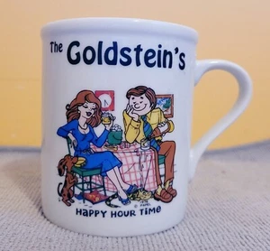 The Goldstein's Happy Hour Time Coffee Cup Mug Cartoon 1976 Papel Free Shipping - Picture 1 of 4