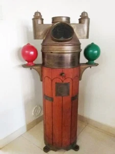 MARITIME SHIP BINNACLE. VINTAGE BINNACLE COMPASS HUSUN ( H. Hughes & son) - Picture 1 of 10