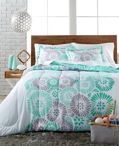 Pem America Coraline Floral Inspired Vibrant 3-Pc.Comforter Set FULL QUEEN Blue - Picture 1 of 2