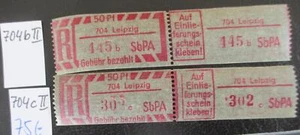 (#171) DDR Einschreibemarke SbPA LEIPZIG **zh - B 704 b II, 704 c II - Bild 1 von 1