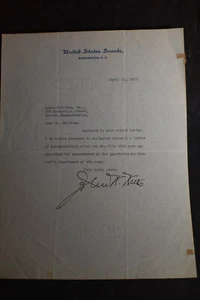 1920 *SIGNIERT* John W Weeks SENAT Briefkopf - Bild 1 von 3