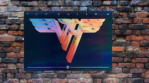 color changing holographic VAN HALEN II logo 1979 era 24" x 16" poster - Picture 1 of 3