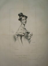 PCH 052 ESTAMPE 1837 Portrait de ALEXANDRINE VICTORIA Reine d'Angleterre
