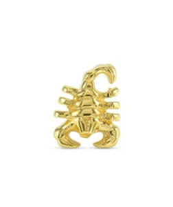 14k Solid Gold Scorpion  Piercing  Nostril Helix Tragus Stud 25g threadless Pin  - Picture 1 of 2