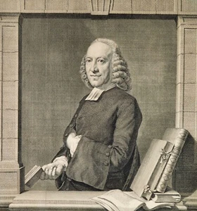 Petrus Hofstede Predikant te Rotterdam Original Antique Print 1763 Houbraken - Bild 1 von 6