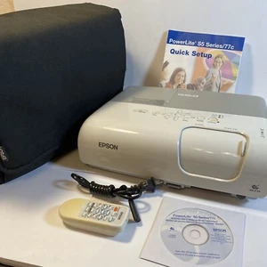 EPSON EMP-S5 LCD OFFICE/HOME THEATER PROJECTOR 366L (858 Lamp Hours Used) - Picture 1 of 12