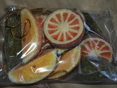 Сахарный бисер фруктовый ломтик гирлянда рождественская елка 1 строка 80» 11 ломтиков - Изображение 1 из 4