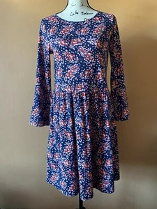 Neu mit Etikett Boden Jersey-Tunika-Kleid mehrfarbig Blumenmuster Miriam 3/4 Glockenärmel Größe 6 - Bild 1 von 7